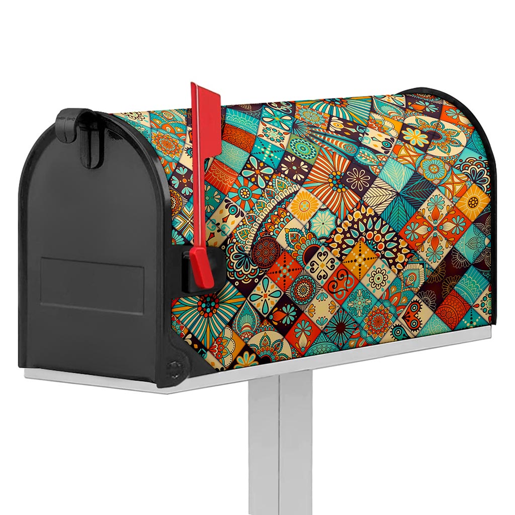 Vintage Mandala Bohemian Pattern Print Mailbox Cover