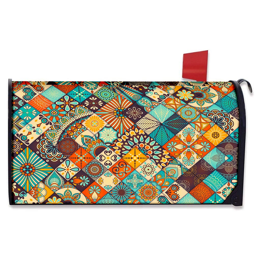 Vintage Mandala Bohemian Pattern Print Mailbox Cover