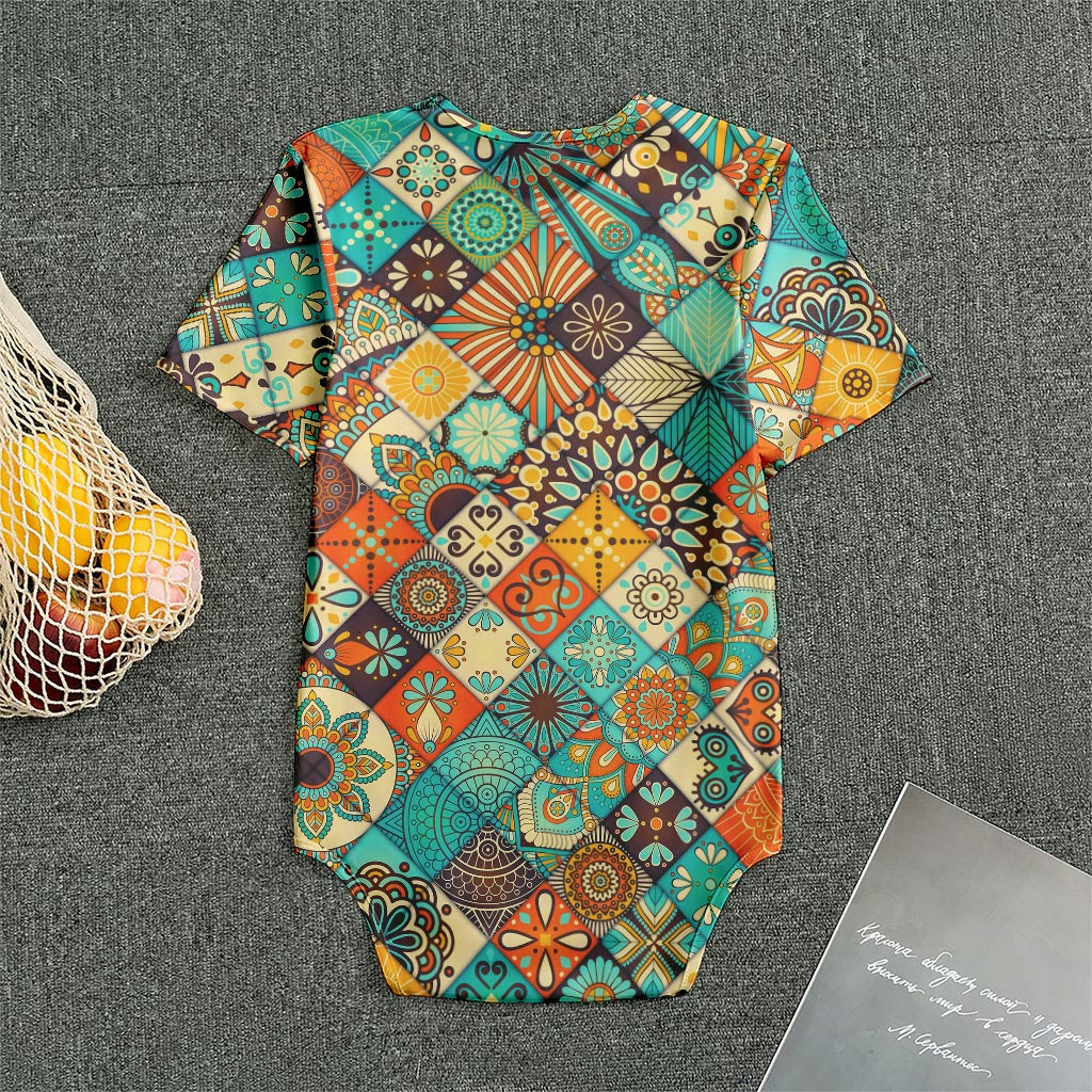 Vintage Mandala Bohemian Pattern Print Men's Bodysuit
