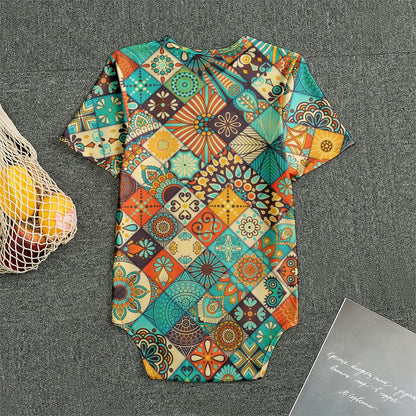 Vintage Mandala Bohemian Pattern Print Men's Bodysuit