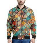 Vintage Mandala Bohemian Pattern Print Men's Bomber Jacket