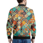 Vintage Mandala Bohemian Pattern Print Men's Bomber Jacket