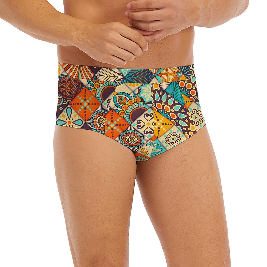 Vintage Mandala Bohemian Pattern Print Men's Briefs