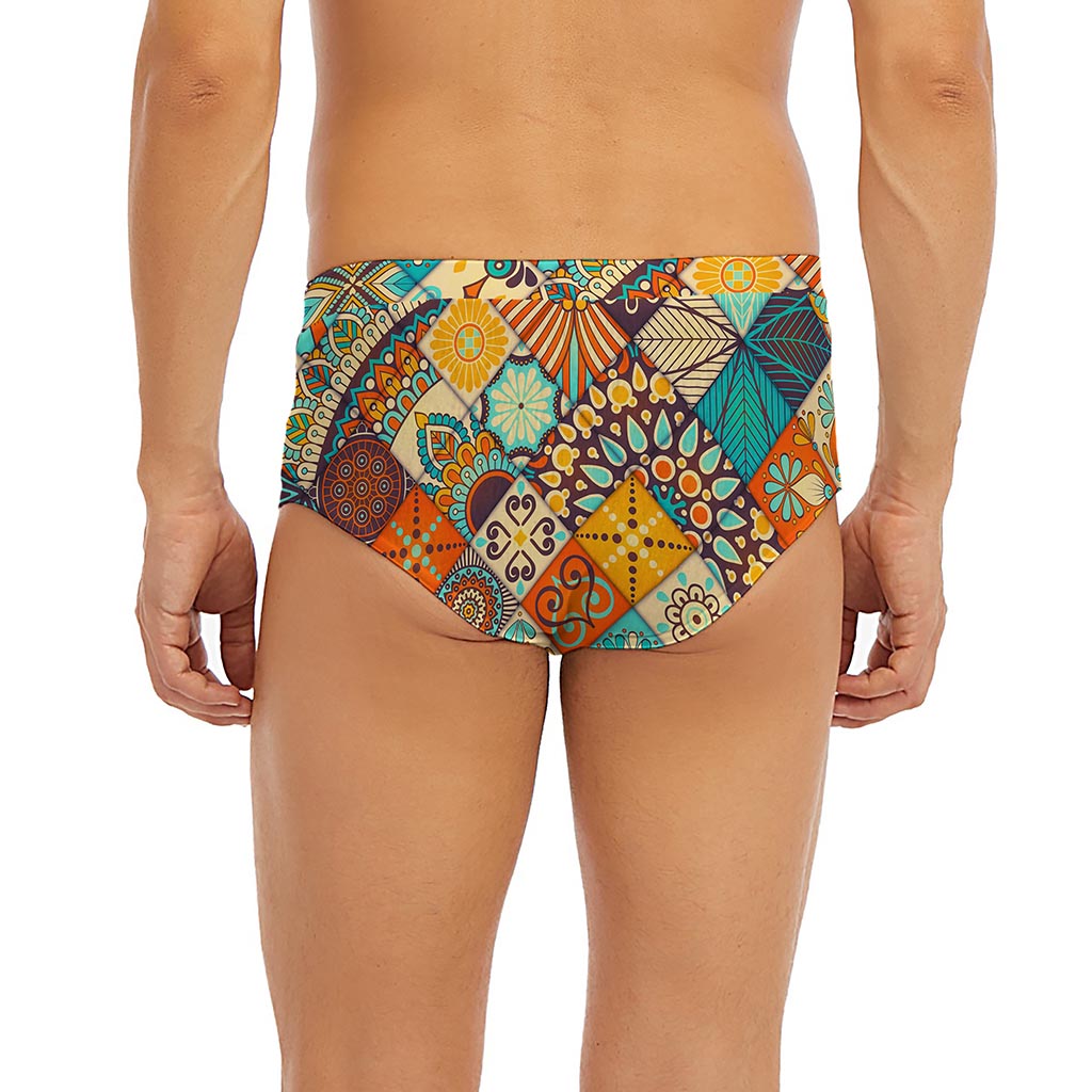 Vintage Mandala Bohemian Pattern Print Men's Briefs