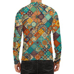 Vintage Mandala Bohemian Pattern Print Men's Long Sleeve Rash Guard