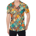 Vintage Mandala Bohemian Pattern Print Men's Shirt