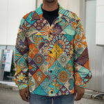 Vintage Mandala Bohemian Pattern Print Men's Shirt Jacket