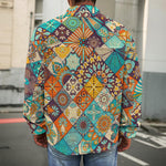 Vintage Mandala Bohemian Pattern Print Men's Shirt Jacket