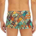 Vintage Mandala Bohemian Pattern Print Men's Short Boxer Briefs