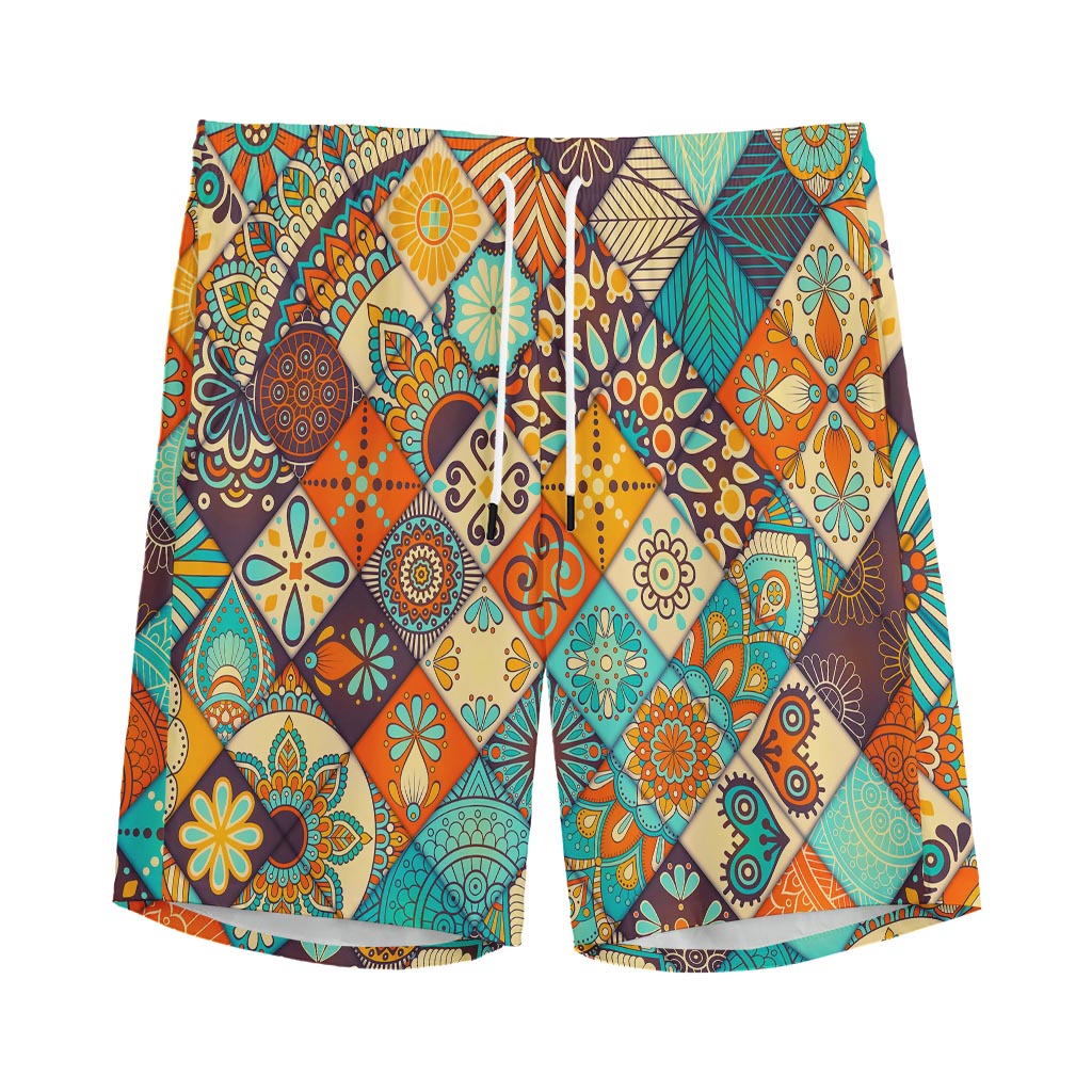 Vintage Mandala Bohemian Pattern Print Men's Sports Shorts