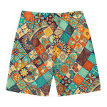 Vintage Mandala Bohemian Pattern Print Men's Swim Trunks