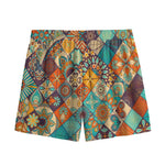Vintage Mandala Bohemian Pattern Print Mesh Shorts