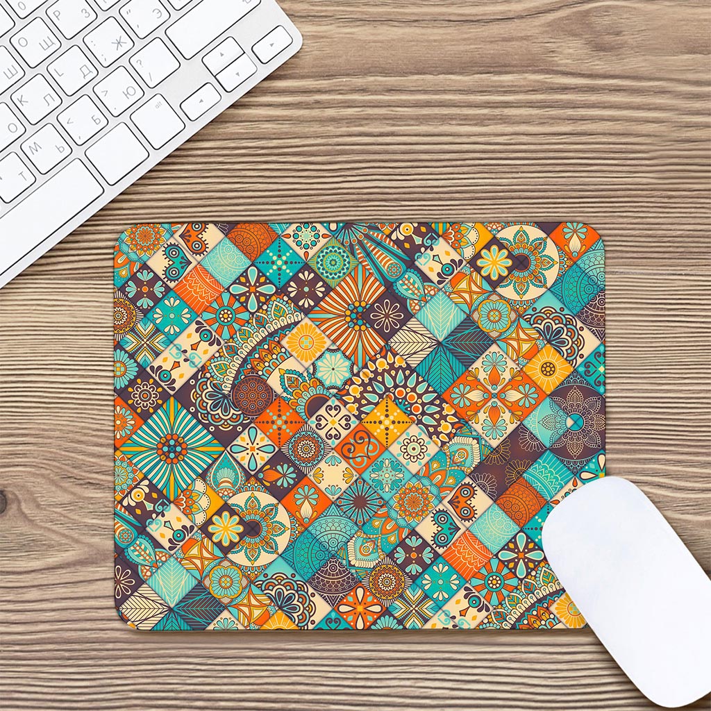 Vintage Mandala Bohemian Pattern Print Mouse Pad
