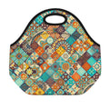 Vintage Mandala Bohemian Pattern Print Neoprene Lunch Bag