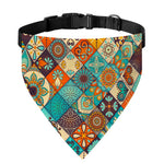 Vintage Mandala Bohemian Pattern Print Over The Collar Dog Bandana