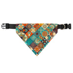 Vintage Mandala Bohemian Pattern Print Over The Collar Dog Bandana