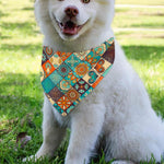 Vintage Mandala Bohemian Pattern Print Over The Collar Dog Bandana