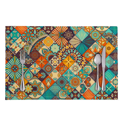 Vintage Mandala Bohemian Pattern Print Placemat
