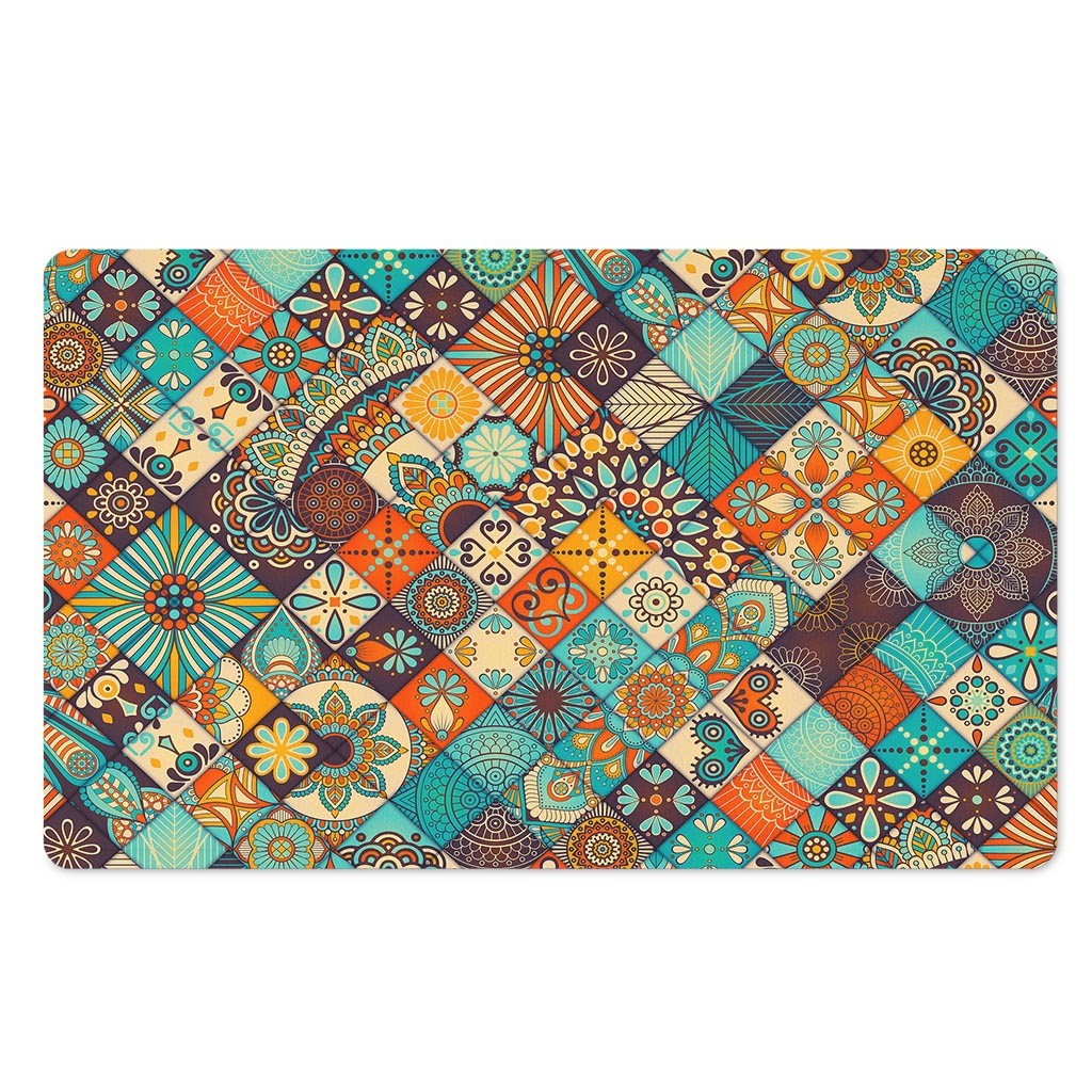 Vintage Mandala Bohemian Pattern Print Polyester Doormat