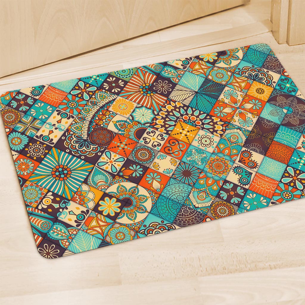 Vintage Mandala Bohemian Pattern Print Polyester Doormat