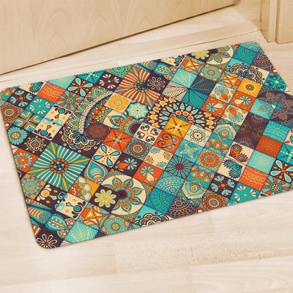 Vintage Mandala Bohemian Pattern Print Polyester Doormat