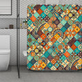 Vintage Mandala Bohemian Pattern Print Polyester Shower Curtain