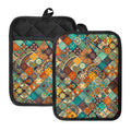 Vintage Mandala Bohemian Pattern Print Pot Holders With Pocket