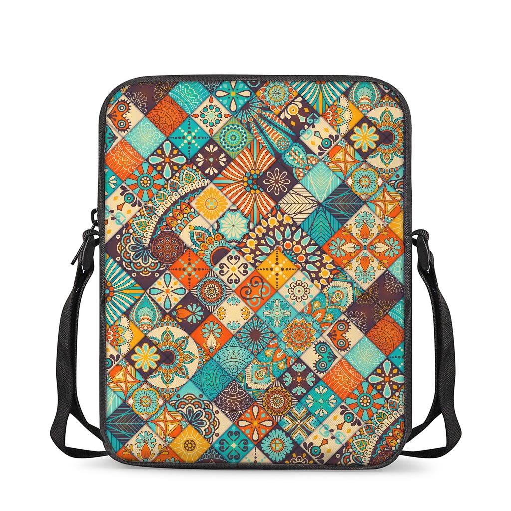 Vintage Mandala Bohemian Pattern Print Rectangular Crossbody Bag