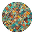 Vintage Mandala Bohemian Pattern Print Round Blanket