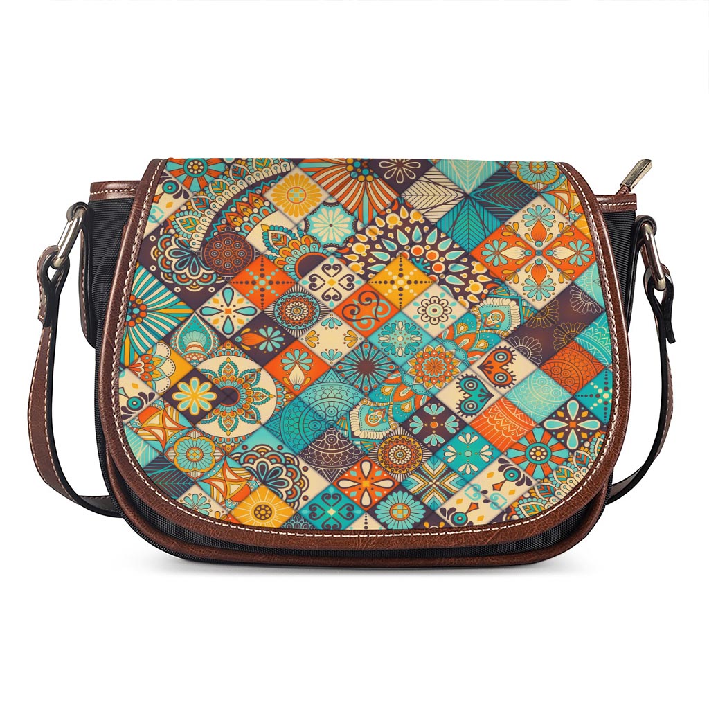 Vintage Mandala Bohemian Pattern Print Saddle Bag