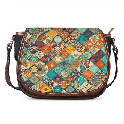 Vintage Mandala Bohemian Pattern Print Saddle Bag