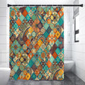 Vintage Mandala Bohemian Pattern Print Shower Curtain