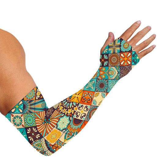 Vintage Mandala Bohemian Pattern Print Sun Protection Arm Sleeves
