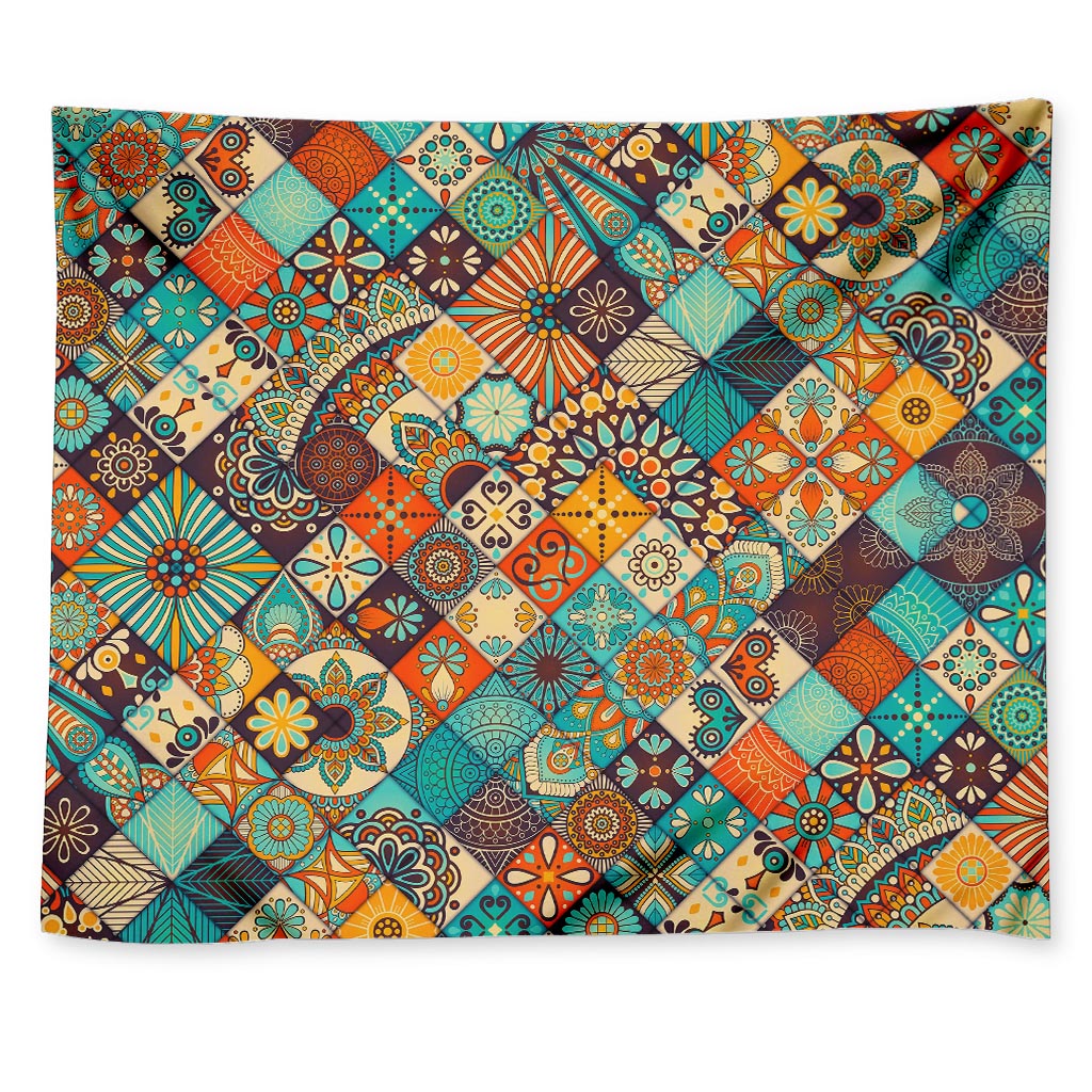 Vintage Mandala Bohemian Pattern Print Tapestry