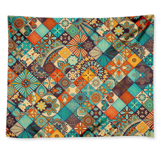 Vintage Mandala Bohemian Pattern Print Tapestry