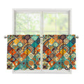 Vintage Mandala Bohemian Pattern Print Tier Curtains
