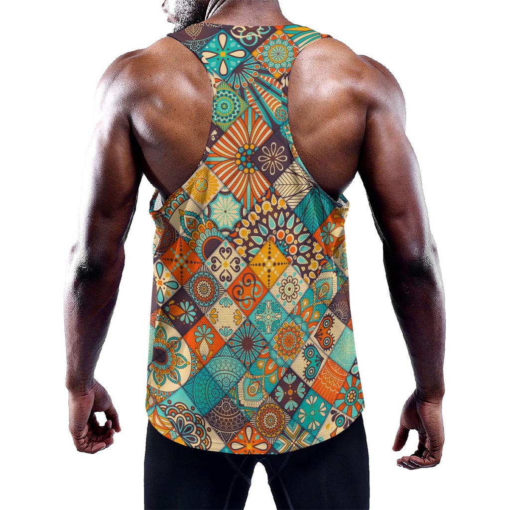 Vintage Mandala Bohemian Pattern Print Training Tank Top