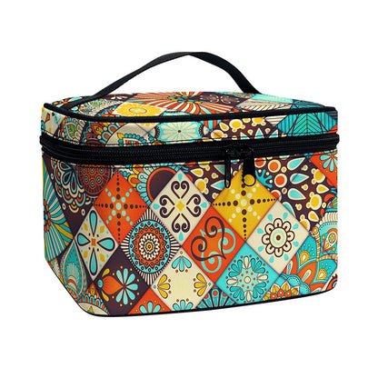 Vintage Mandala Bohemian Pattern Print Travel Makeup Bag