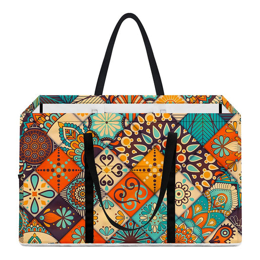 Vintage Mandala Bohemian Pattern Print Utility Tote Bag