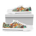 Vintage Mandala Bohemian Pattern Print White Low Top Sneakers