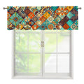 Vintage Mandala Bohemian Pattern Print Window Valance