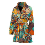 Vintage Mandala Bohemian Pattern Print Women's Bathrobe