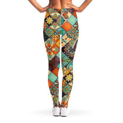 Vintage Mandala Bohemian Pattern Print Women's Leggings