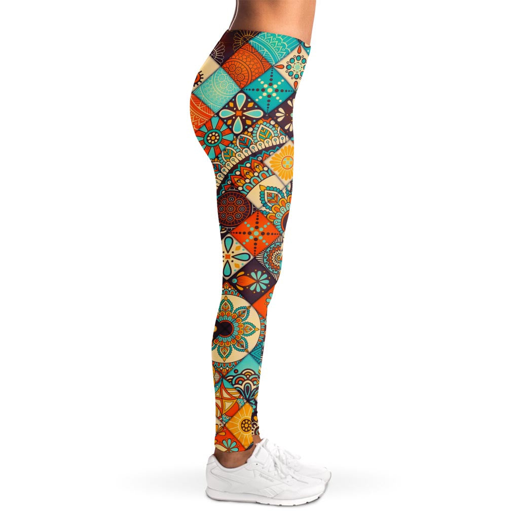 Vintage Mandala Bohemian Pattern Print Women's Leggings
