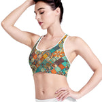 Vintage Mandala Bohemian Pattern Print Women's Sports Bra