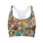Vintage Mandala Bohemian Pattern Print Women's Sports Bra