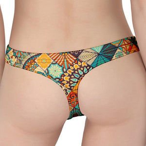 Vintage Mandala Bohemian Pattern Print Women's Thong