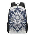 Vintage Masonic Freemasonry Print 17 Inch Backpack