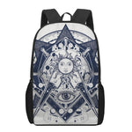 Vintage Masonic Freemasonry Print 17 Inch Backpack