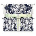 Vintage Masonic Freemasonry Print 3 Piece Kitchen Curtains